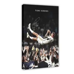 Football Toni Kroos Soccer Celebration Canvas Poster Wall Art Decoration For Home Bedroom Office Living Dorm Room Decor Boys Girls Gift
