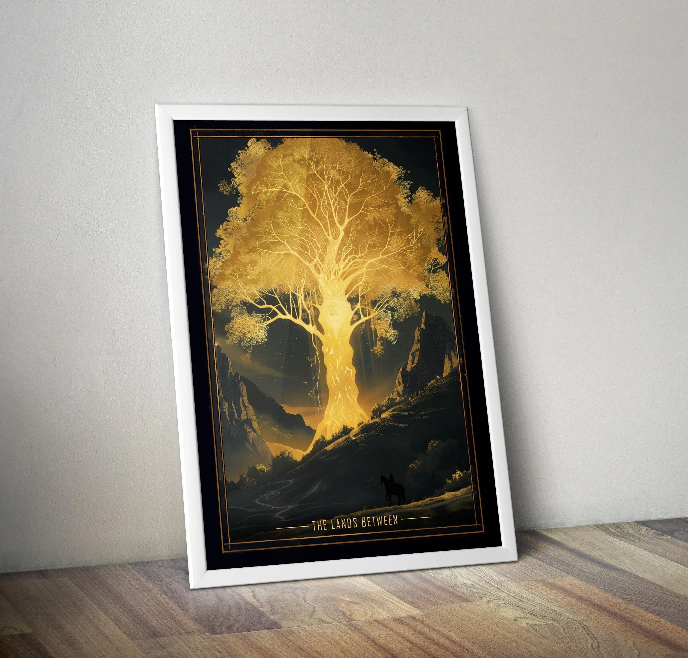 Elden Ring Erdtree Unframed Poster, Vintage Gamer Wall Art, Dark Fantasy Video Game Decor, Retro Gaming Room Print