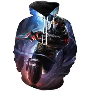 NARUTO KAKASHI CHIDORI AND KUNAI PULL OVER HOODIE