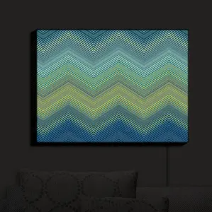 Illuminated Wall Art, Hand Made by DiaNoche Designs |  Christy Leigh - Teling Zig Zag