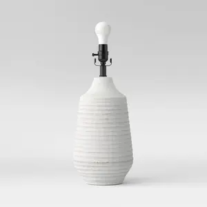 Large Textured Ceramic Lamp Base White - Threshold