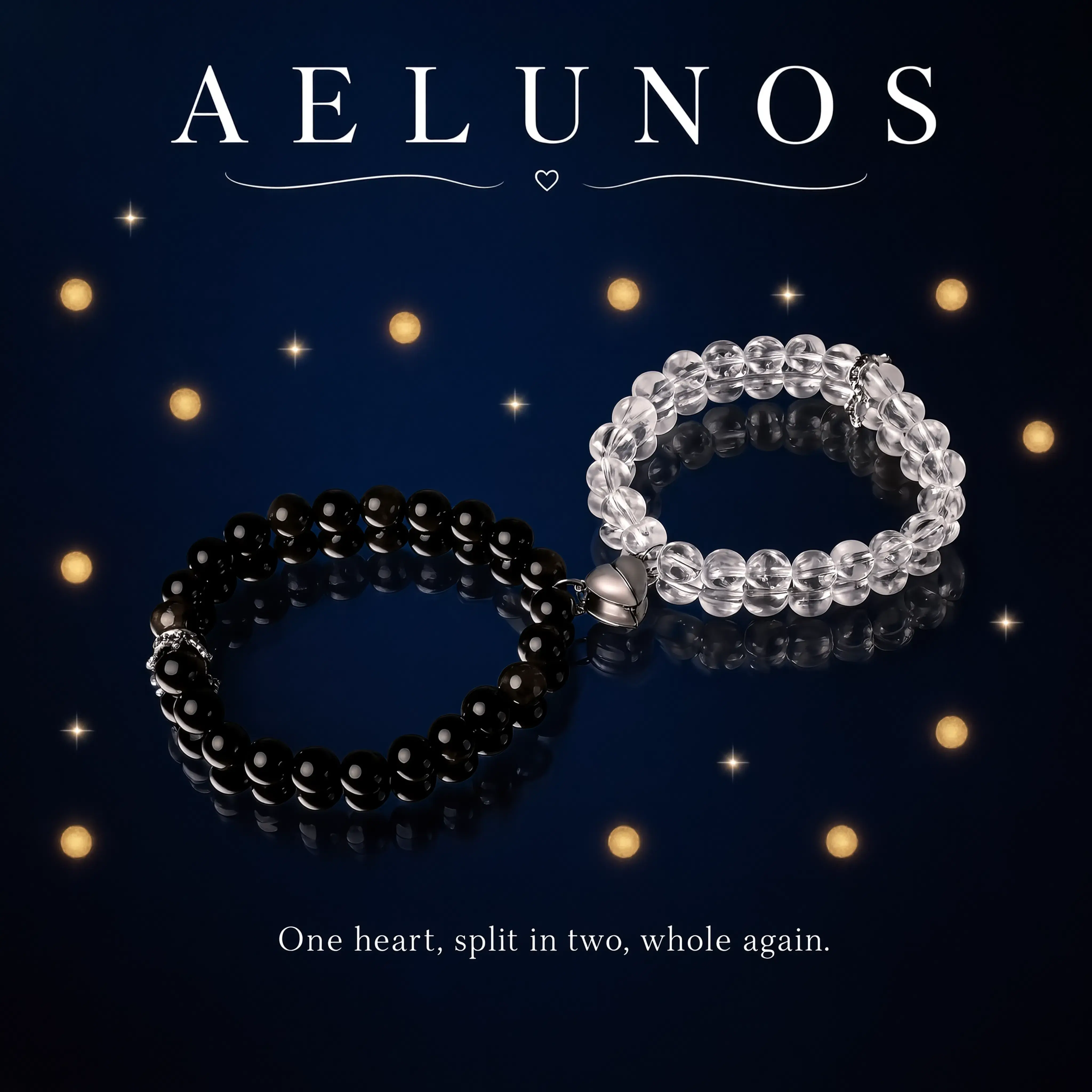 Magnetic Heart Couple Bracelet Set