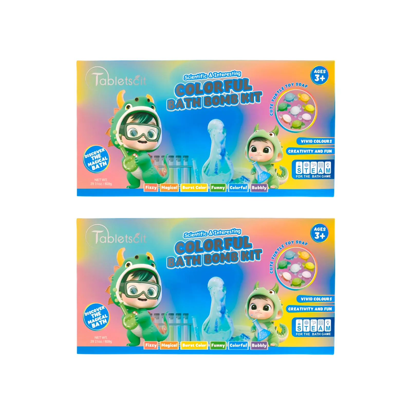 2 Boxes Family Value Set (16 Bottles + 16 Surprise Turtle Soaps)