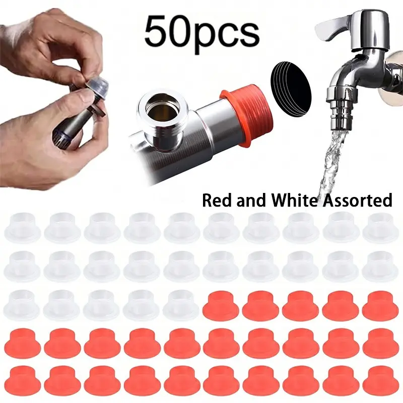 50pcs Faucet Washers Sealing Gaskets - Leakproof and Heat-Resistant Washers for Hot and Cold Water Pipes, Durable Plumbing Repair