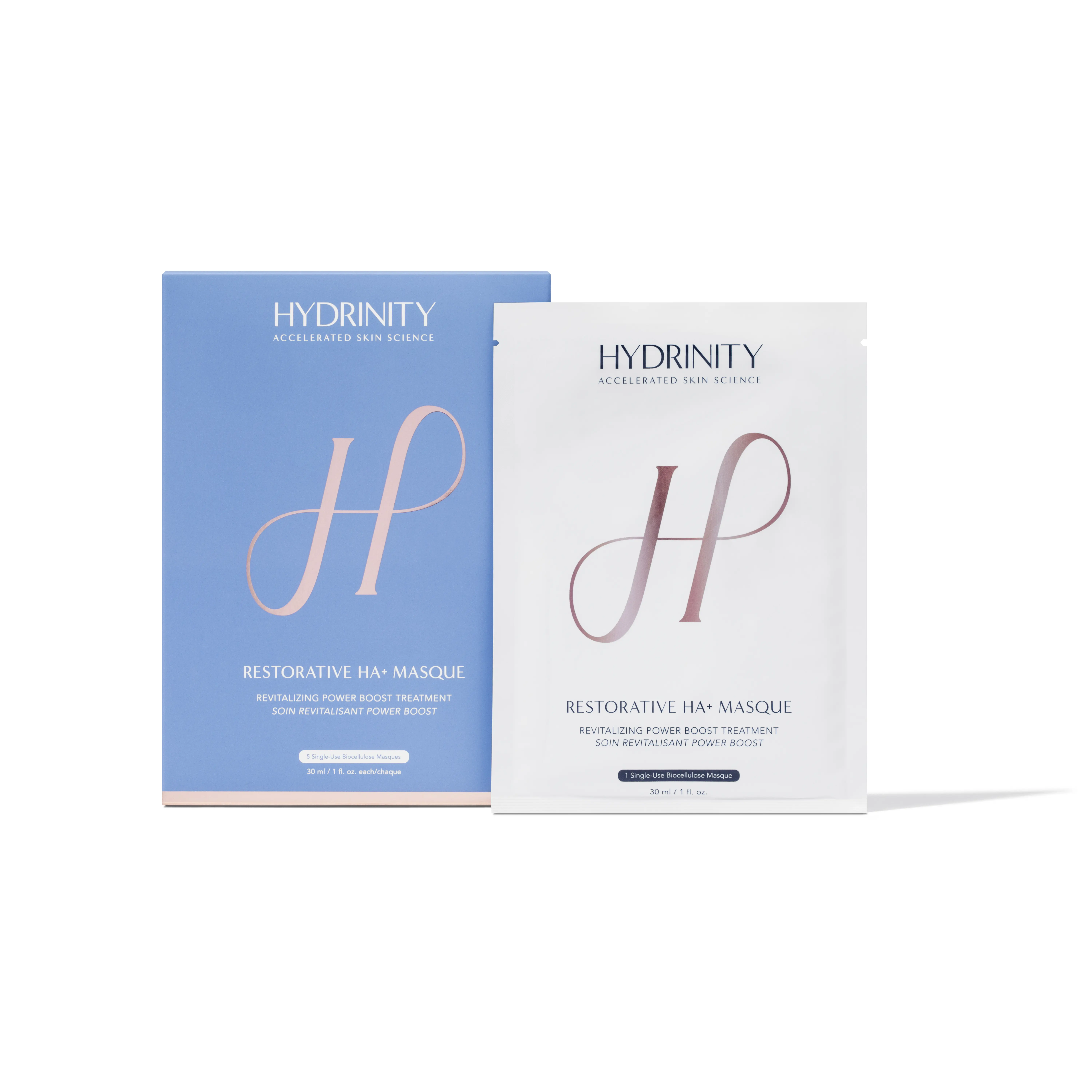 Hydrinity Restorative HA+ Mask - Moisturizing, Hydrating, Skin Repair, Soothing Power Boost Treatment (30ml) for Accelerated Skin Science