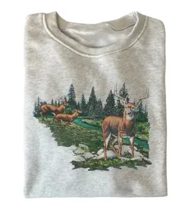 The Vintage 90s National Wildlife Deer Sweatshirt, Cotton Unisex Sweatshirt, Crew Neck, Menswear Top, Womenswear Top Underwear Streetwear