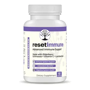 Socotra Health ResetImmune - Advanced Immune Support - with Elderberry, Echinacea, Vitamin C, Lactobacillus - 60 Vegan Capsules Healthcare Supplement