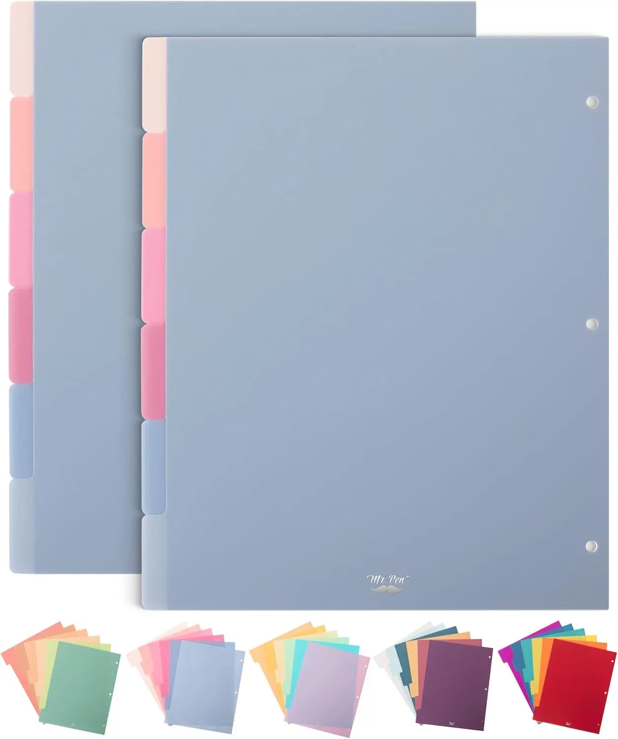 Mr. Pen- Binder Dividers, 6 Tab Dividers, Pack of 2 Sets (12 Dividers Total), Dividers