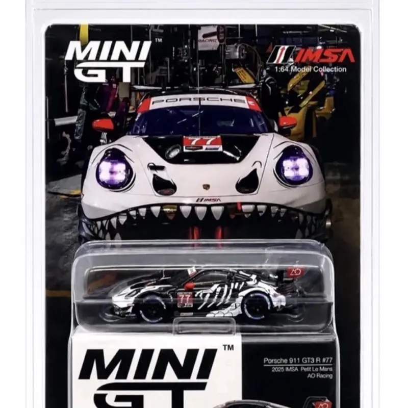 Mini GT Skeleton Rexy Porsche 911 GT3 R #77 AO Racing 2025 IMSA Petit Le Mans