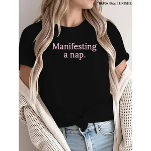 Manifesting a Nap cotton T-shirt, a cozy loungewear for nap lovers