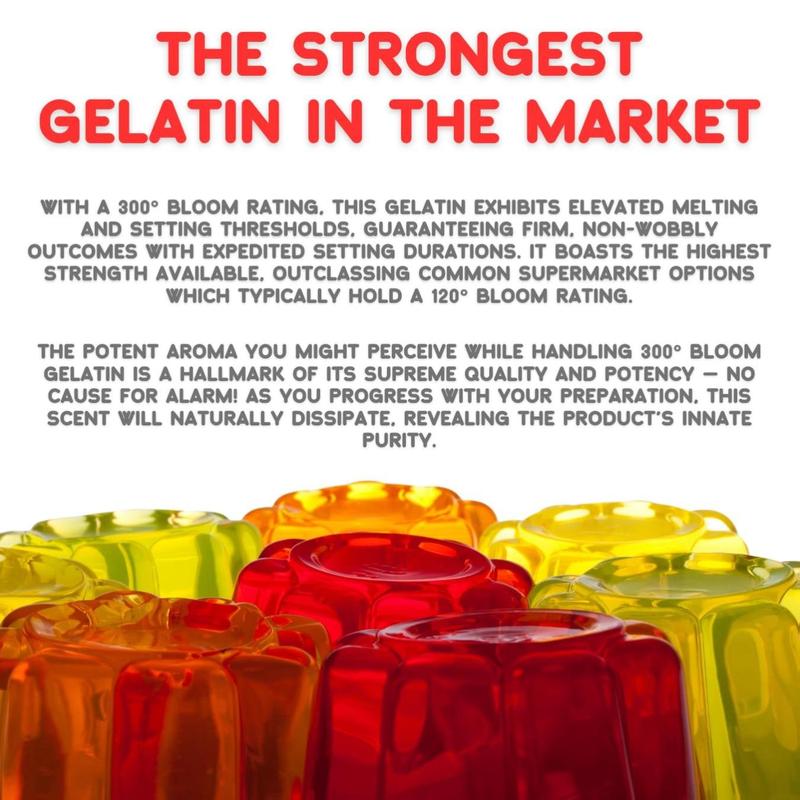 Yerbero - Premium Unflavored 300° Bloom Beef Gelatin Powder 4oz (114g) | Thickening Agent | Grenetina en Polvo Sin Sabor | Swiftly Solidifies, Stabilizes, and Enhances for Culinary & Baking Endeavors.
