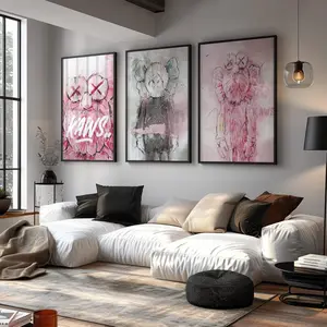 Urban Street Art Poster Set of 3 Modern Pop Figure Wall Art Trendy Hype Room Decor Dopamine Aesthetic Prints