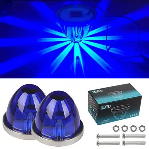 12V-24V Multi-Color Car LED Watermelon Marker Light, Constant Current Side Light with Stainless Steel Cover & Screw Accessories, Suitable for Trailers, Heavy Trucks