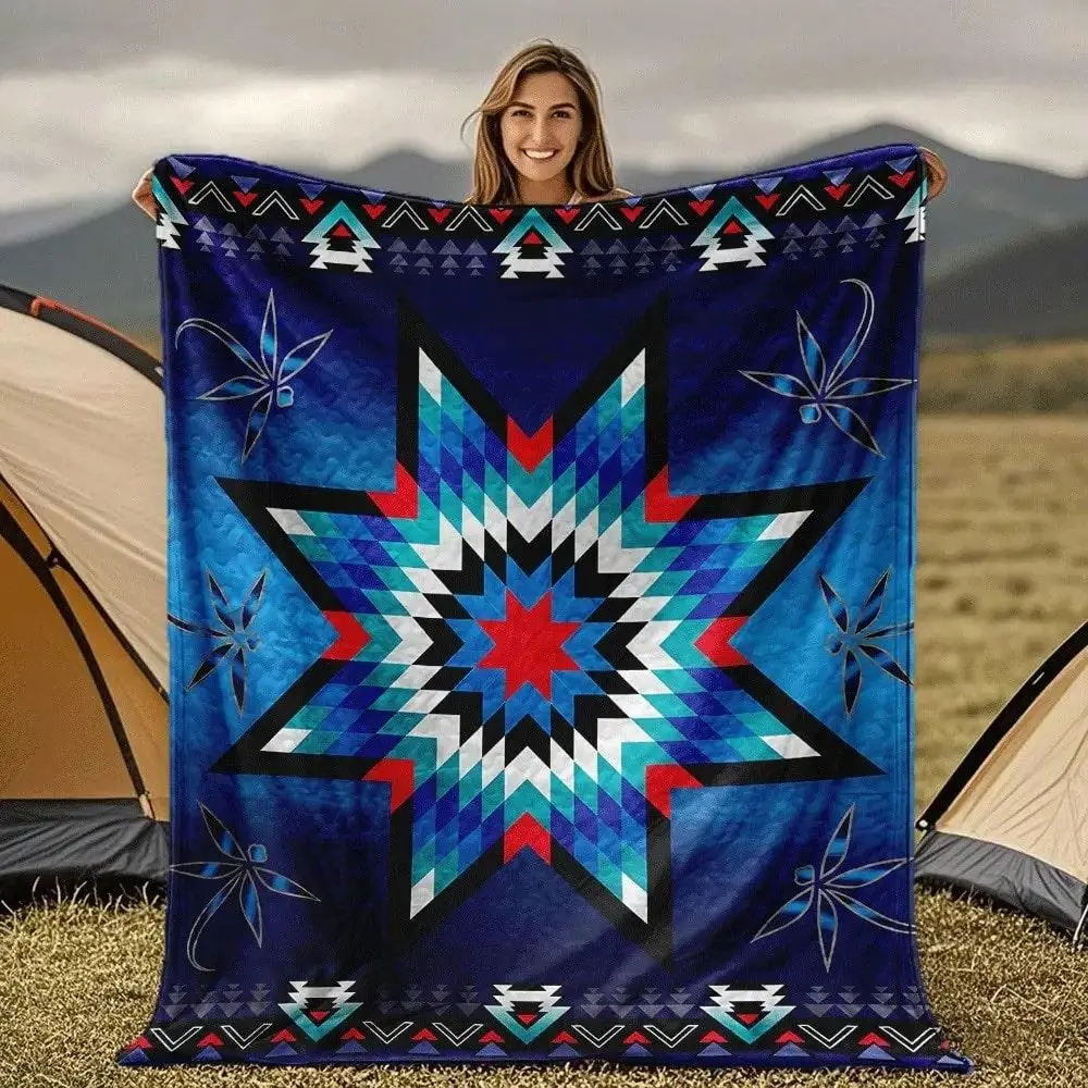 Style Quilt - Soft Flannel Bedspread Suitable All Seasons, Retro Bed Cover With Geometric Bedspread, Washable Cozy Bedding S & Rooms, Cultural