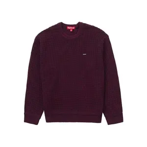 Supreme Waffle Small Box Sweater Burgundy Melange (men) by StockX