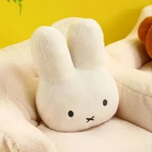 Simple Miffy Rabbit New Sweet Cute Creative Cartoon Pattern Plush Toy Pillow Fashionable Soft Comfortable Lumbar Cushion Gift
