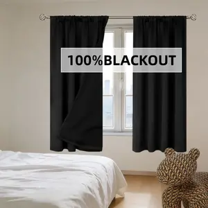 Blackout Curtain, Modern Simple Window Curtain, Window Drapes for Home Living Room Bedroom Study Room, Home Decor