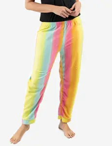 Women's Fleece Rainbow Tie Dye Pants