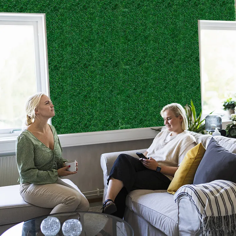 Artificial Milan Grass Wall Panels - Realistic Synthetic Greenery Backdrop, Handmade Home Decor for Indoor TV Background, Garden Patio, 12-Pack, 24-Pack Sets Available Decorative Bouquet Gift party room plant decorations