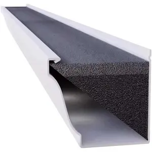 Invisible, Lightweight, Affordable 48 x 5 in. Polyether Outdoor Foam Gutter Guard, Black, 5 lbs