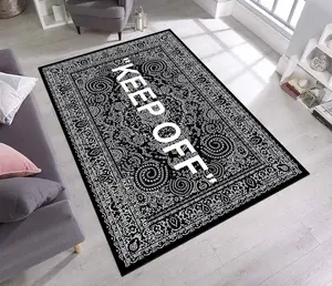 Keep off Classic-Dark Grey Rug-Modern Room Rug,Keep Off Pattern,Keep-Off Rug,Personalized Gift,Home Decor Rug,Living Room Rug,Non Slip Rug