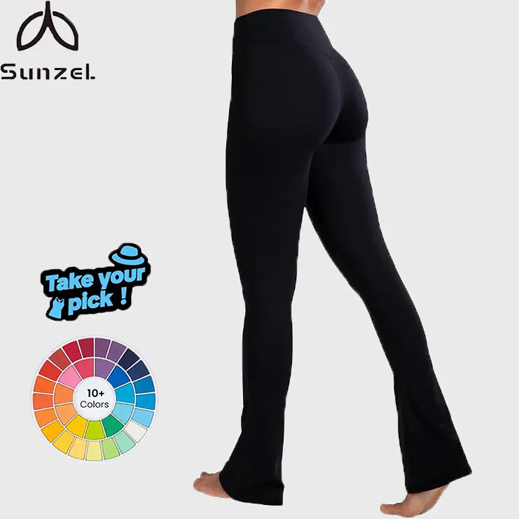 Sunzel High Waist Mini Flared Leggings for Women, Tummy Control Casual Flare Yoga Pants for Yoga Workout Gym, High Waisted Leggings, Flare Leggings,summerwins