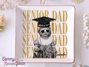 Personalized Photo Senior Mom Dad Jewelry Dish, Senior Dad, Senior Sister Ring Dish, Senior 2026 Gifts, Class Of 2026 Dad Gifts