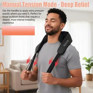 Electric Shiatsu Neck Massager, Used for Shoulder, Back, Leg Neck Massage, Deep Tissue Kneading Massager Massagemachine Massagetool