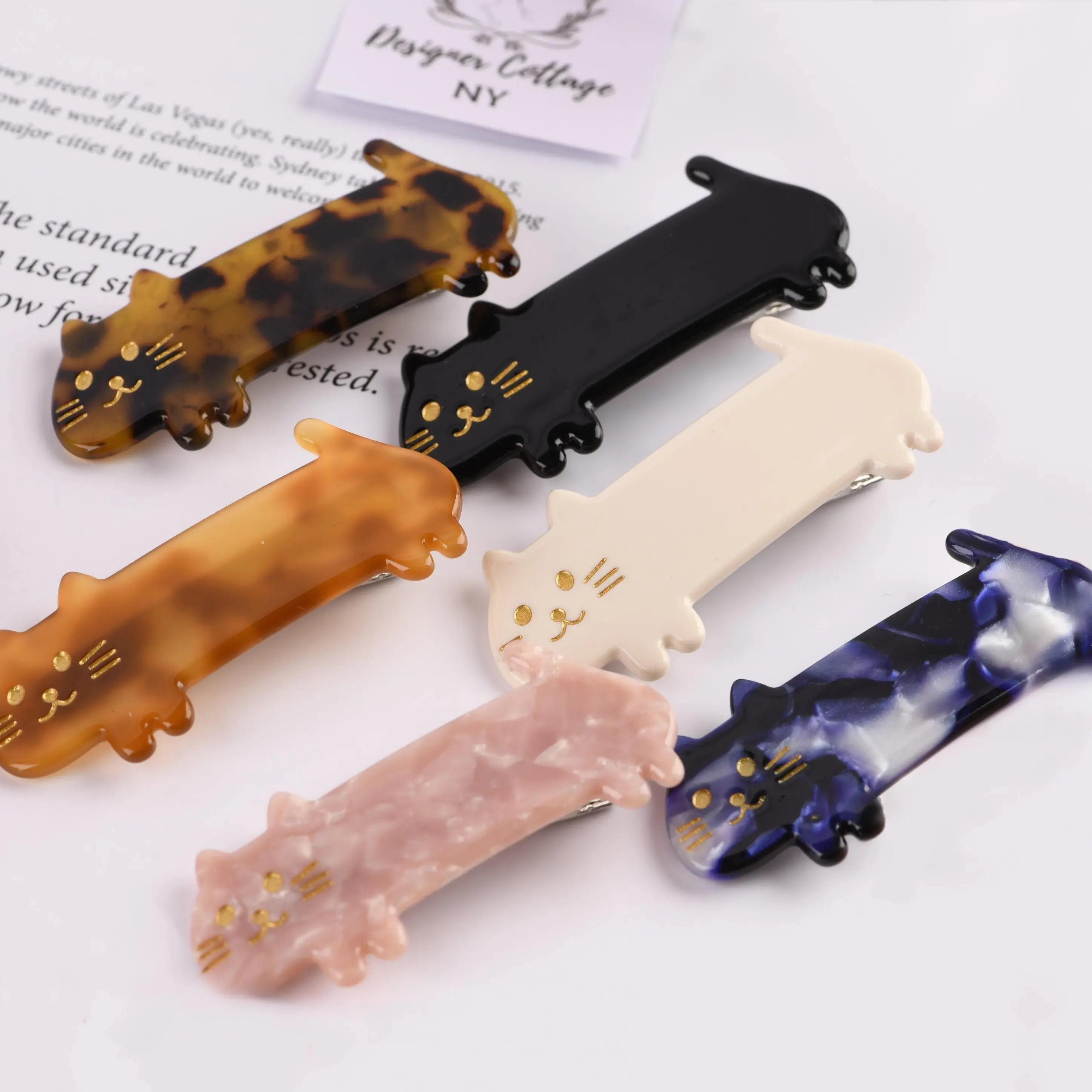 Cute Kitten Hair Clip,Cat Hair Barrette,Alligator Clip, Cat Lover Gift,Perfect Gift for Birthday