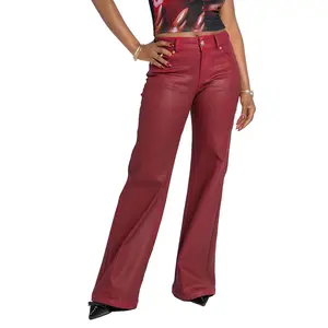 Apple Bottoms Low-Rise Fit, Wide-Leg Jean, Red Delicious, Womenswear, Streetwear