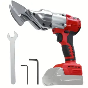 Heavy duty cordless electric metal scissors, compatible with 18V batteries, brushless motor, 360 degree rotating head, versatile cutting metal, leather, cardboard, carpet, compact DIY tools