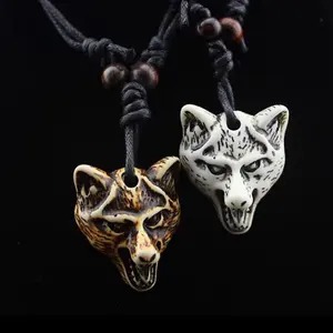 Wolf Head Pendant Necklace