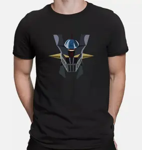 Mazinger-Z Head Anime Sentai Robot Men's T-shirt Cotton Menswear Soft Top Chinese