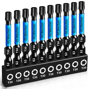 10-Pack T30 Torx Bit, Impact T-30 Torx Bit, Profession Torx Bits 2 in Magnetic, T 30 Torx Bit S2 Steel, Star Bits 1/4'' Hex-Shank with Bit Holder, Great for DIY Car Repair, Furniture Installationgiftgiftgift