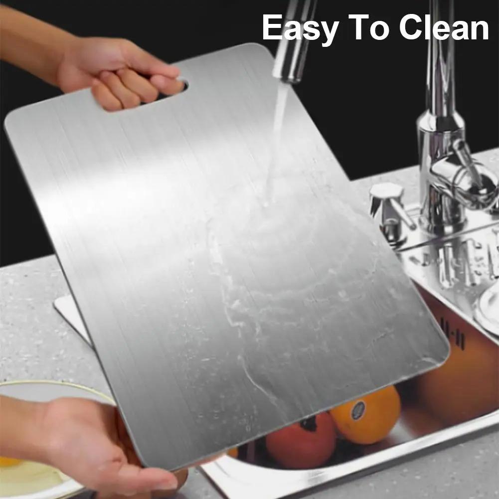 Stainless Steel Cutting Boards Dishwasher Safe Kitchen Boards Antibacterial Kitchen Fruit Vegetable Meat Chopping Cutting Board