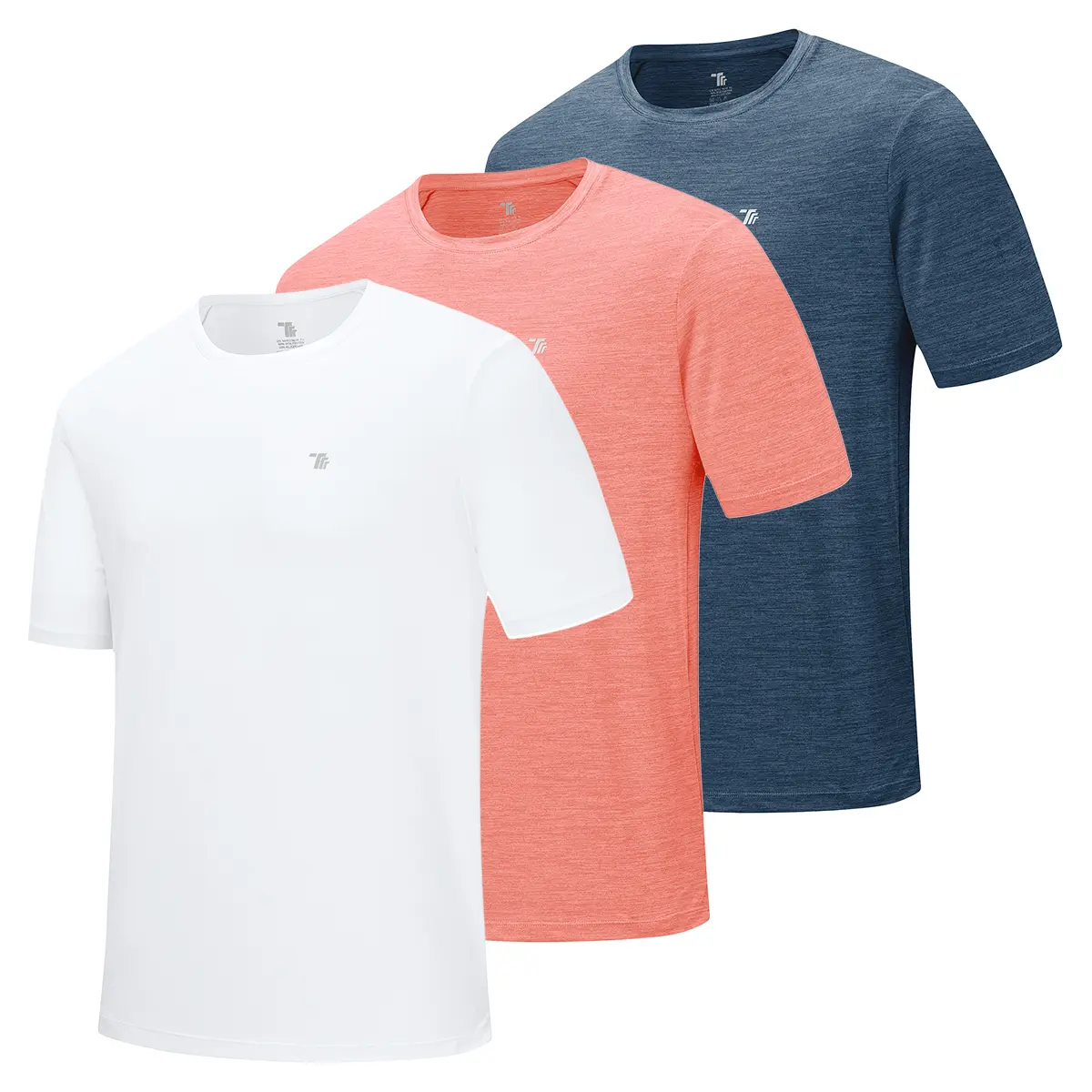 TBMPOY Men's Dry Fit Workout T-Shirts (1-3 Pack) - Quick Dry Short Sleeve Fitness Apparel, Moisture Wicking Lightweight Athletic Training Tees for Running, Gym, Father's Day Gift, Dry Fit Tees
