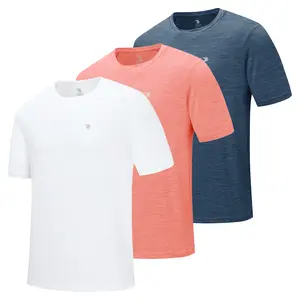 TBMPOY Men's Dry Fit Workout Shirts 3 Pack Quick Dry Short Sleeve Athletic Running Gym Active T-Shirts Moisture Wicking Lightweight Training Tee