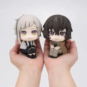 New 10cm Bungou Stray Dogs Anime Figure Look Up Nakajima Atsushi Action Figure Q Version Dazai Osamu Figurine PVC Collection Toy