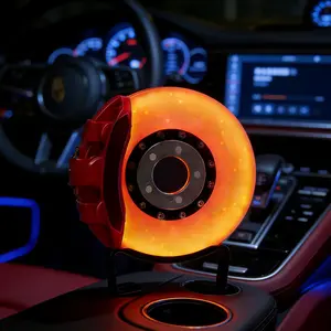 Valentines Gift for BF Car Enthusiast's Touch Switch Brake Disc Light Unique Desk Lamp for Car Lovers 1000mAh Rechargeable LED Racing Style Perfect Gift for Christmas Birthdays USB Night Light Easy Assembly Foldable Metal Base