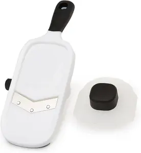 Hand-held Mandoline Slicer, White, 11.3" X 4.5" X 2.5"
