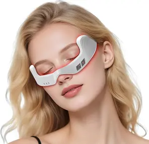 Red Light Therapy Eye Massager with Microcurrent – 3D Contour Design for Dark Circles, Puffiness, Eye Bags & Wrinkles – Under Eye Treatment Device for Fine Lines, Rechargeable & Gentle for Daily Use