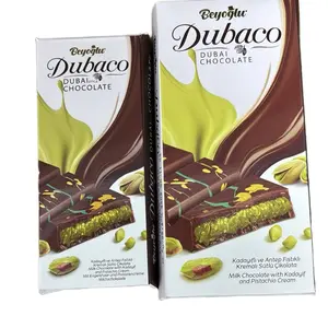 Dubai Chocolate Bar 95g OR 200g - Milk Chocolate with Kadayif And Pistachio Cream - Knafeh Chocolate sweets kadafi dubai-style
