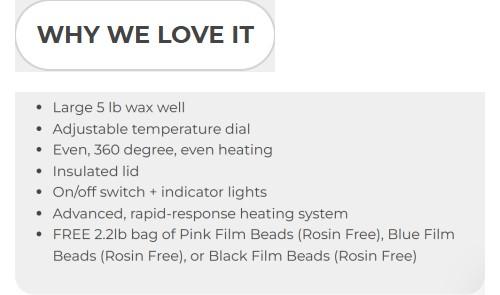 Professional Large Hard Wax Warmer  - 5lb