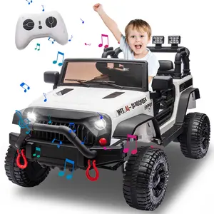24V Kids Ride On Car with Parents Remote Control 400W Motor Adjustable Speed USB MP3 Music Large Display Screen Power Display Belt for Kids Aged 2-4 Perfect Halloween