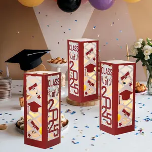 New Graduation Lanterns Table Decor Graduation Table Centerpiece Box Class of 2025 Graduation Decorations For Home Congrats Grad Gifts