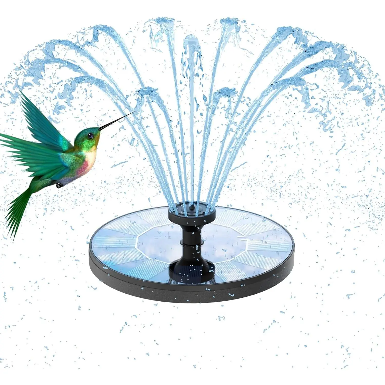 Solar Fountain, Floating Solar Water Pump for Bird Bath, Outdoor Water Fountain No Battery or Electricity Needed, Easy to Use for Garden, Pond, Patio