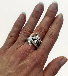 Rose Thorn Ring in Sterling Silver