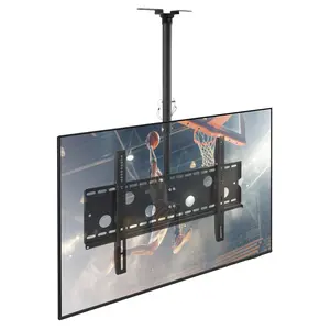 Mount-It! Ceiling TV Mount for 32–75 Inch TVs | 360° Swivel, Tilt & Height Adjustable