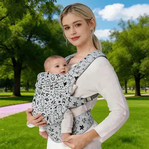 Leopard Print Baby Carrier, Cozy Wrap Carrier, Newborn Wrap Carrier, Soft Comfortable Fabric, Adjustable Straps, Safe and Cozy, Suitable for 0-12 Months, Essential for Travel
