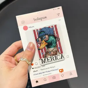 Patriotic Duck MagSafe Phone Grip, America USA Flag Magnetic Kindle Grip, Funny 4th of July Pop Socket Stand Gift